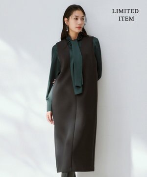  【WEB限定・洗える】 コンパクトダブルフェイス ジャンパースカート