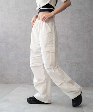 【ウエストゴム】イージーパラシュートカーゴパンツ