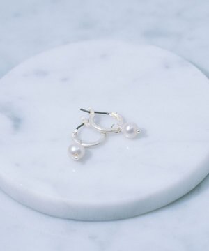  2wayドロップパールフープピアス