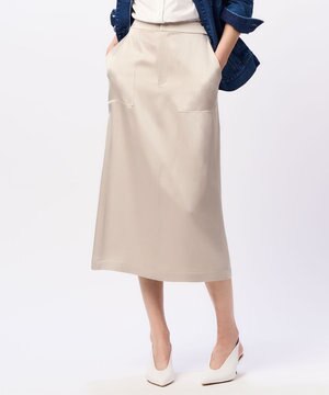  ドレープサテン スカート