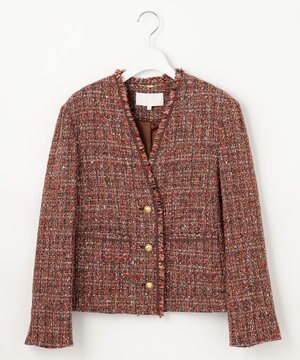  ラメノットファンシーツイード ジャケット