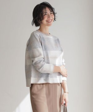 Wooly Stretch Plaid ニット