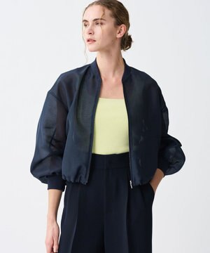  【手洗い可】シャイニー シアー ブルゾン