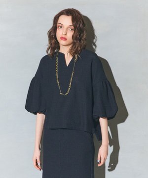  バルーンスリーブカットトップ