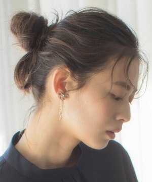  【好評につき追加販売】ダイヤレーンリボンイヤリング