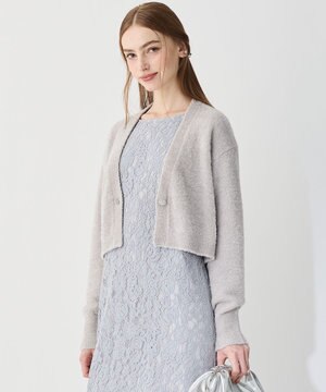  【APPLAUDIR】ファンシーボレロ ビジューボタン Vネックカーディガン