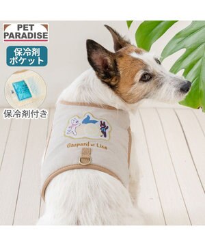  リサとガスパール 保冷剤付き クール ハーネス 《シトラス柄》 ３Ｓ 小型犬