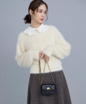  ナイロンファー ニット