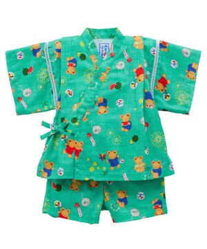  【ミキハウス】【80-120cm】ミキハウスベア 甚平スーツ