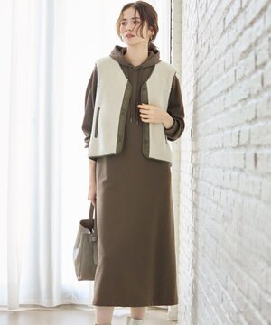  【SLOW/一部店舗限定】ハイゲージテリー スウェット ワンピース