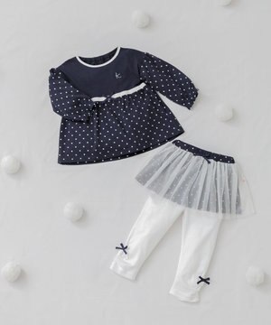  【80-90㎝】Baby Dot セットアップ