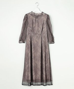  【Lily Calin】バイカラードットチュール ドレス