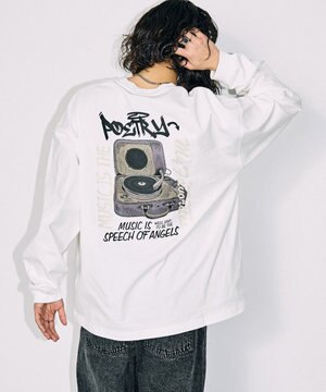  【ユニセックス着用ITEM】ユニークモチーフBIGロンT