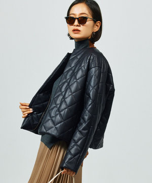 POISY / フェイクレザーブルゾン