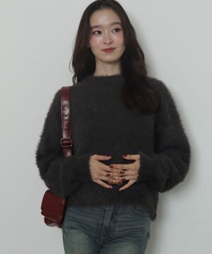  シャギーニットプルオーバー