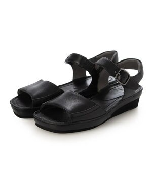  <ing>【WEB限定】【サスティナブル】ウエッジヒールレザーサンダル
