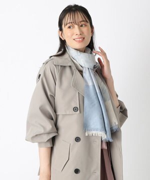  FURLA シルクカシミヤジャカードストール／幅55cm