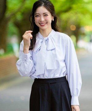 【2WAY】リボンギャザー ブラウス