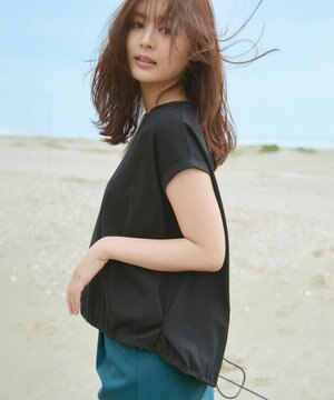  【洗濯機可/UVケア】シルケットスムースドロストＴシャツ