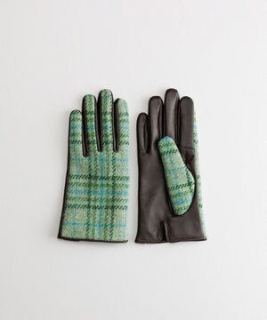  Harris Tweed グローブ(WOMEN)【日本製・保湿成分/スクワラン加工・ 抗菌機能・タッチパネル対応】