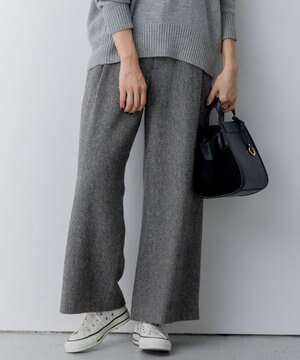 ネコアシツィード ワイドパンツ