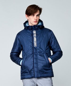 機能中綿採用【MEN】【撥水】ナイロンタフタ フーテッド ブルゾン