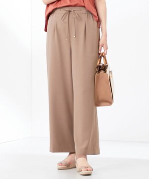  【洗える】イージードロスト ワイドパンツ