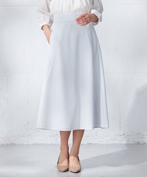  【セットアップ対応】ダブルクロスストレッチ フレアスカート