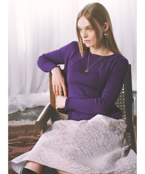  【洗える】FLOWER MEADOW スカート