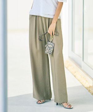  【SHIHOさん着用・ご好評アイテム・新色追加・セットアップ対応】エアリーツイルワイド パンツ