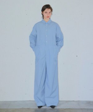  【ReNAVE・セットアップ可/洗える/接触冷感/UVケア】コットンポリブロード オールインワン