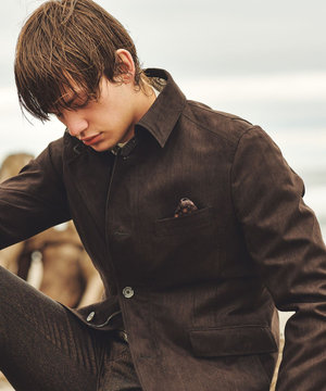  【軽量/スウェードタッチ】ライトスウェードジャケット