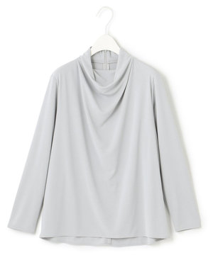 【洗える】 ジョーゼットスムース ドレープカットソー