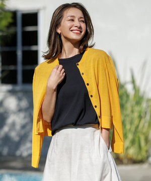  フロスティコットン  クロップド  カーディガン