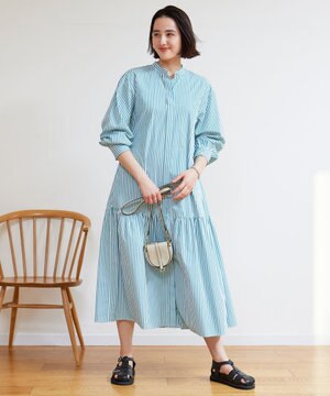  【洗える】イージーケア シャツワンピース