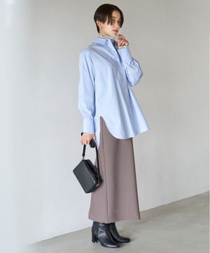  【選べる着丈】ダブルクロス Iラインスカート