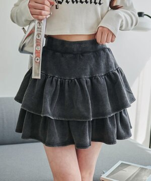  【ウエストゴム】スウェットフリルスカパン