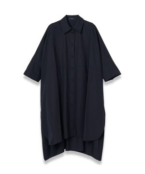  【洗える】ポプリン　シャツドレス
