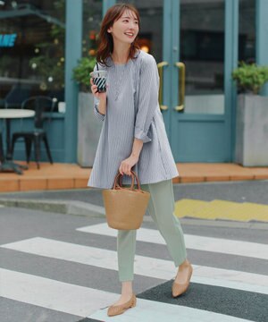  【おのののかさん着用】とろみカラーテーパードパンツ