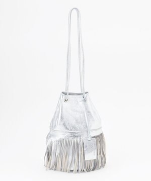  MARCO MASI レザー フリンジ 巾着 バッグ