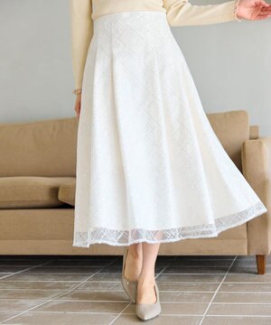  きらめきチェックフレア スカート