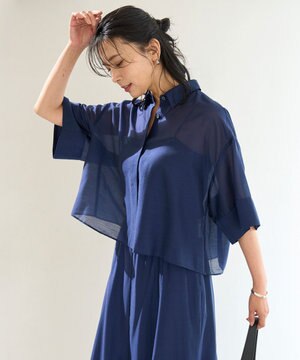  ライトシアー クロップドシャツ