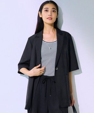  【Oggi6月号掲載/速乾性/接触冷感】シアータンブラー ハーフスリーブ ジャケット