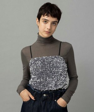  【Nave・洗える】スパンコール ビスチェ