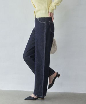  【XS～Lサイズ展開/美脚】ストレートデニムパンツ