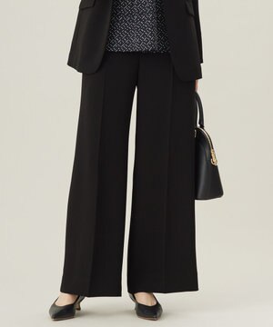  【セットアップ対応・洗える】トリアセダブルクロス ワイドパンツ