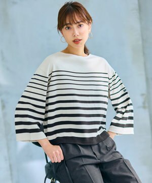 【洗える】Armor-lux ベルスリーブボーダー カットソー