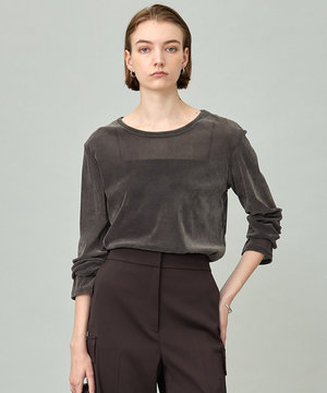 【洗える】フロッキーベロア プルオーバー