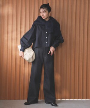  【UNFILO DENIM】撥水ストレッチ ワイドストレートデニム