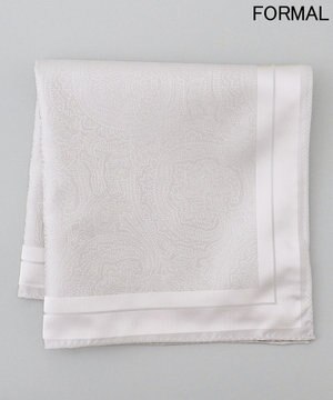  【WEAR BLACK】シルク100％ フォーマルチーフ_ペイズリー